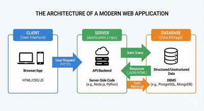The Architecture of a Modern Web Application: Client, Server, and Database Explained