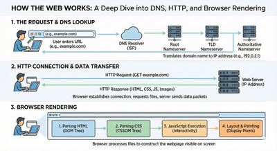 How the Web Works: A Deep Dive into DNS, HTTP, and Browser Rendering